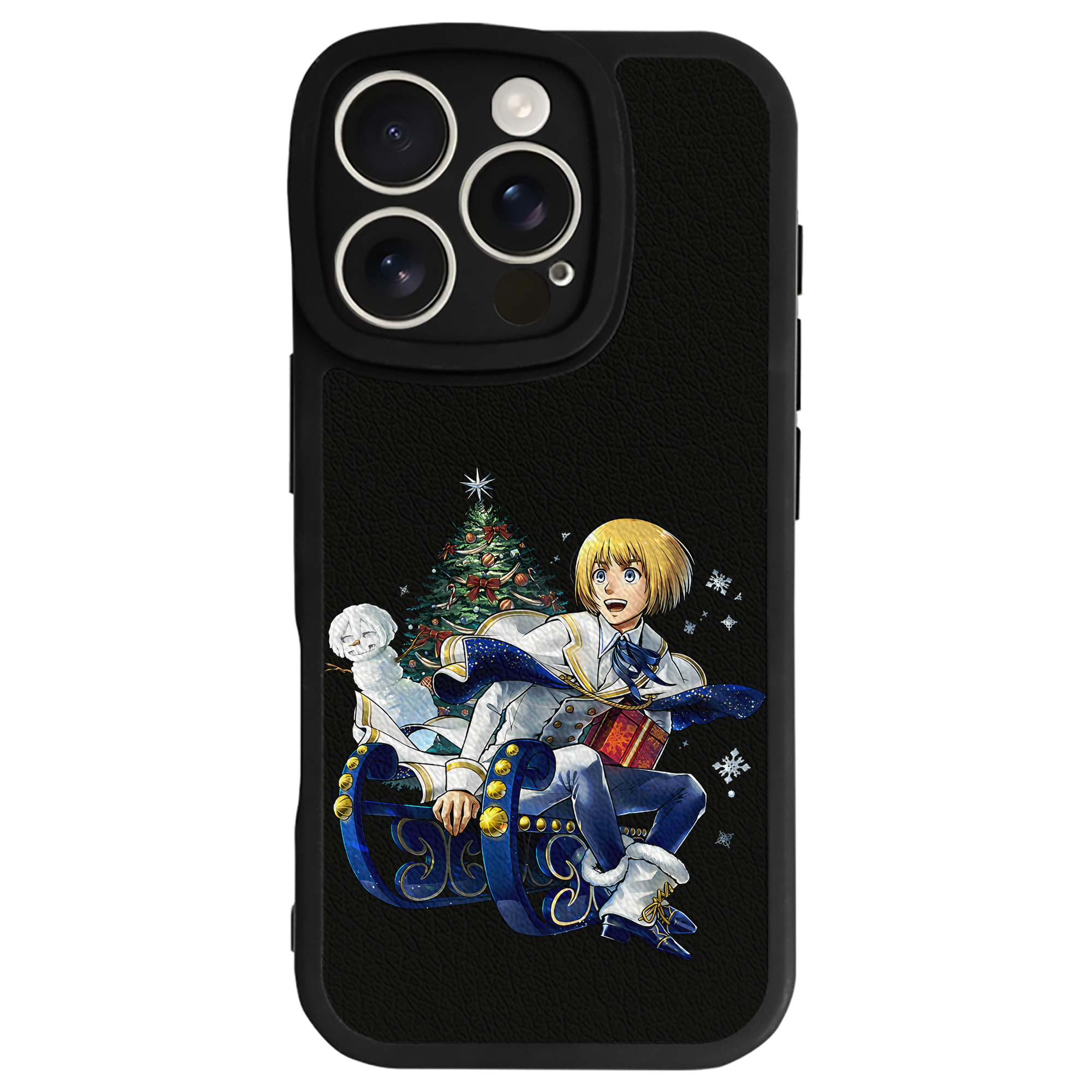 （画像用） 進撃の巨人 アルミン·アルレルト Attack on Titan Armin Arlert 【iPhone 16シリーズ対応】シリコンスマホケース（レザー調） 材質：シリコン